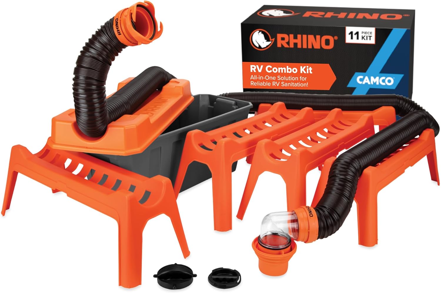 Camco Rhino Ultimate 20' RV Sewer Hose Kit — All-in-One Sewer Hose Solution