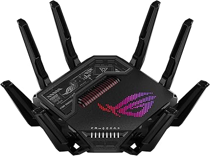 ASUS ROG Rapture GT-BE98 PRO First Quad-Band WiFi 7 Gaming Router supports 320MHz, Dual 10G Port, Triple-level Game Acceleration